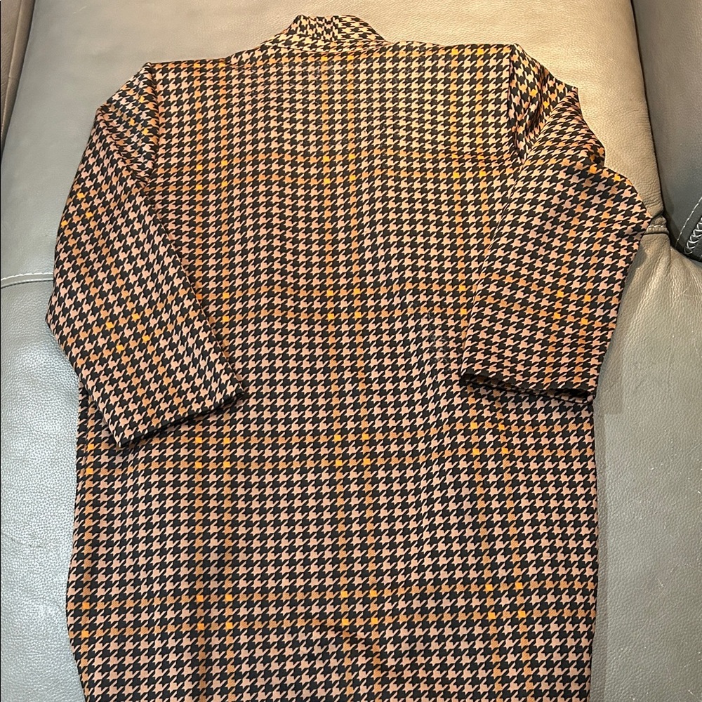 NYCC Vintage Houndstooth Faux Double-Breasted Coat Blazer, size PL - Picture 6 of 7